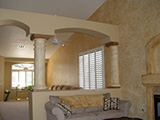 Marble Column and Painted Arch