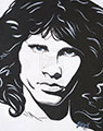 Black and White Portrait of Jim Morrison