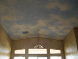 Bedroom Sky Mural with Specialty Wall Finish